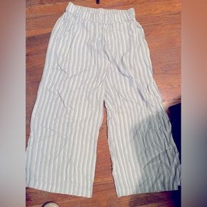 AE wide leg ankle linen pant